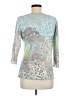One World Teal 3/4 Sleeve Top Size M - photo 2