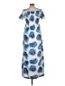 Seven Island 100% Polyester Tropical Blue Casual Dress Size L - photo 2