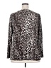Cato Animal Print Silver Long Sleeve Blouse Size 20w - photo 2