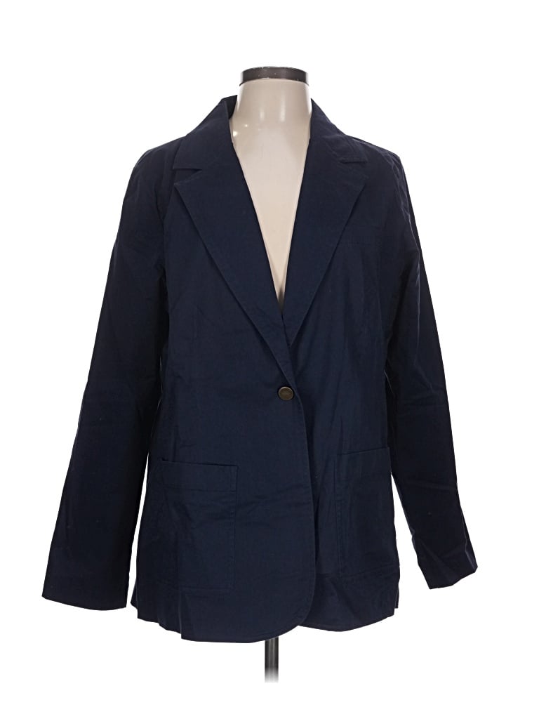 Pre-owned Martha Stewart Blazer Jacket In Blue