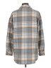 Simplee 100% Polyester Plaid Tan Long Sleeve Blouse Size L - photo 2