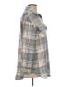 Simplee 100% Polyester Plaid Tan Long Sleeve Blouse Size L - photo 4