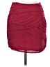 Aqua 100% Polyester Solid Burgundy Casual Skirt Size S - photo 1