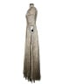 Betsy & Adam Metallic Silver Cocktail Dress Size 4 - photo 5