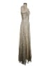 Betsy & Adam Metallic Silver Cocktail Dress Size 4 - photo 4