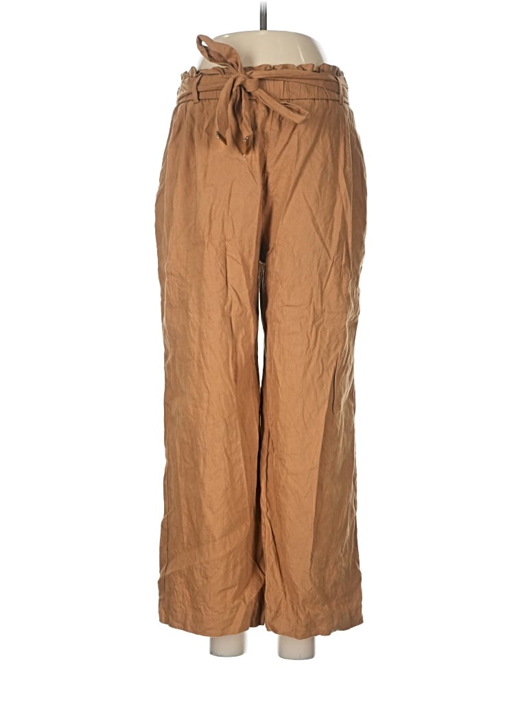 Pre-owned Calvin Klein Linen Pants In Brown