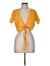Shein Yellow Short Sleeve Blouse Size 6 - photo 1