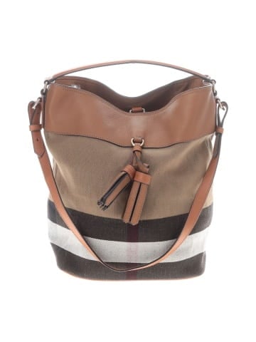 Burberry Check Canvas Ashby Tassel Bucket Bag (view 1)