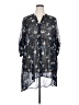 Mauve 100% Polyester Blue 3/4 Sleeve Blouse Size 2X - photo 1