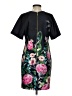 Eliza J Floral Blue Black Casual Dress Size 4 (petite) - photo 2