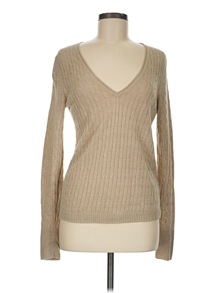 Pre-owned J.crew Factory Store Pullover Sweater In Tan