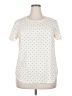Merona 100% Polyester Polka Dots Ivory Short Sleeve Top Size XXL - photo 1