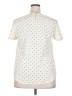 Merona 100% Polyester Polka Dots Ivory Short Sleeve Top Size XXL - photo 2