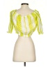 Elan 100% Cotton Yellow Short Sleeve Blouse Size S - photo 2
