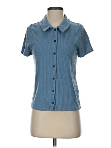 Madewell Ribbed Polo Button-Front Tee (view 1)