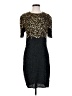 Stenay 100% Silk Animal Print Black Cocktail Dress Size 8 - photo 1