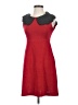 Eva Franco Chevron-herringbone Red Cocktail Dress Size 4 - photo 1