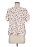 Papermoon 100% Polyester Floral White Short Sleeve Blouse Size M (petite) - photo 1
