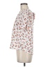 Papermoon 100% Polyester Floral White Short Sleeve Blouse Size M (petite) - photo 5
