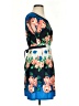 just ginger 100% Polyester Print Blue Casual Dress Size S - photo 4