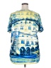 Onque Casuals Blue Short Sleeve Blouse Size 2X - photo 2