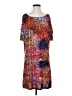 Veronica M. Print Orange Casual Dress Size M - photo 1