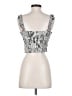 Paper Crane 100% Rayon Silver Tube Top Size S - photo 2