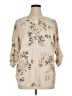 Croft & Barrow 100% Polyester Tan 3/4 Sleeve Blouse Size XL - photo 1
