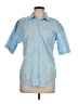 J.Crew Collection 100% Cotton Stars Blue Short Sleeve Blouse Size 6 - photo 1