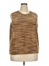 Laura Ashley 100% Polyester Brown Sleeveless Top Size 2X - photo 1