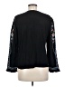 One September Black Long Sleeve Blouse Size M - photo 2