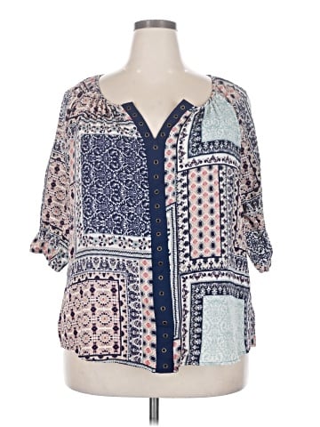 Halo 3/4 Sleeve Blouse (view 1)