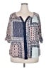 Halo Blue 3/4 Sleeve Blouse Size 2X - photo 1