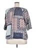 Halo Blue 3/4 Sleeve Blouse Size 2X - photo 2