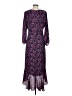J.Crew 100% Polyester Floral Purple Casual Dress Size 4 - photo 2