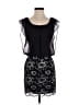 Candie's 100% Polyester Graphic Black Cocktail Dress Size XS - photo 1