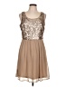Doe & Rae 100% Polyester Tan Cocktail Dress Size L - photo 1