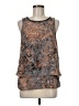 Juicy Couture 100% Polyester Brown Sleeveless Blouse Size M - photo 1