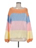 Lovers + Friends Color Block Orange Pullover Sweater Size M - photo 1