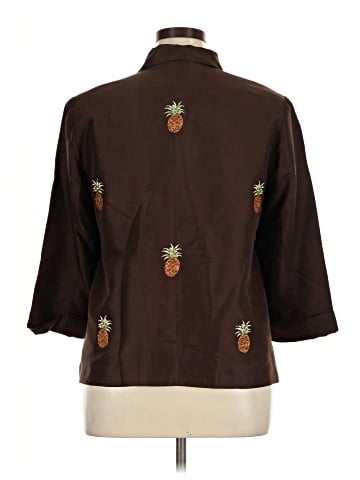 Silkland 3/4 Sleeve Silk Top (view 2)