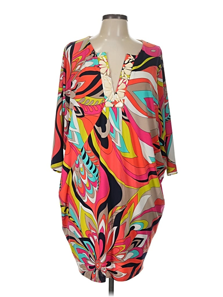 Trina Turk Casual Dress: Pink Print Pattern Dresses - Used - Size 12