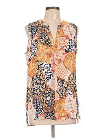 Rose + Olive Sleeveless Blouse (view 1)