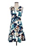 Worthington 100% Polyester Print Blue Cocktail Dress Size 6 - photo 1