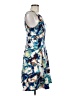 Worthington 100% Polyester Print Blue Cocktail Dress Size 6 - photo 4