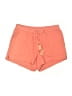 Echo 100% Cotton Solid Orange Shorts Size S - photo 1