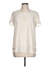Joan Vass Ivory Short Sleeve Blouse Size L - photo 1