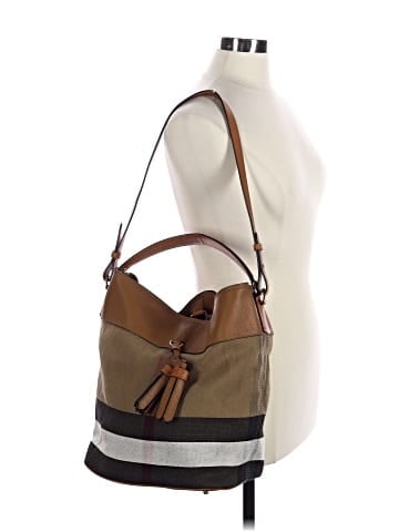 Burberry Check Canvas Ashby Tassel Bucket Bag (view 2)