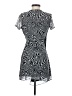 Caution to the Wind Graphic Silver Cocktail Dress Size S - photo 2