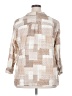 Joan Rivers 100% Cotton Tan 3/4 Sleeve Button-Down Shirt Size 3X - photo 2