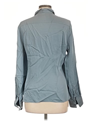 Theory Long Sleeve Silk Top (view 2)